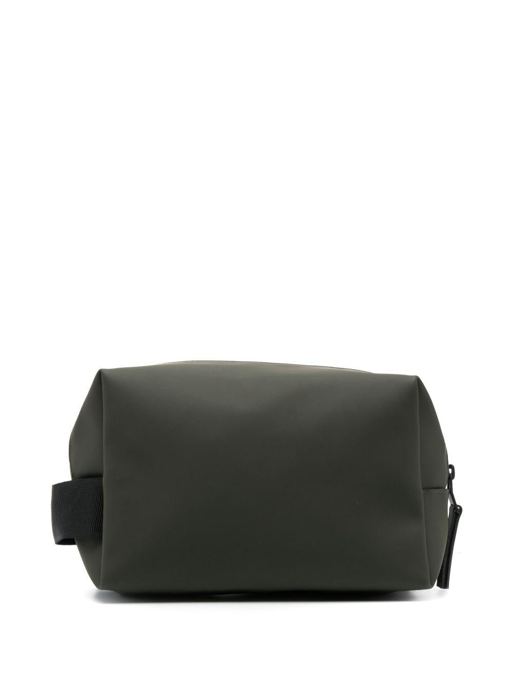 Pouch verde scuro con zip 