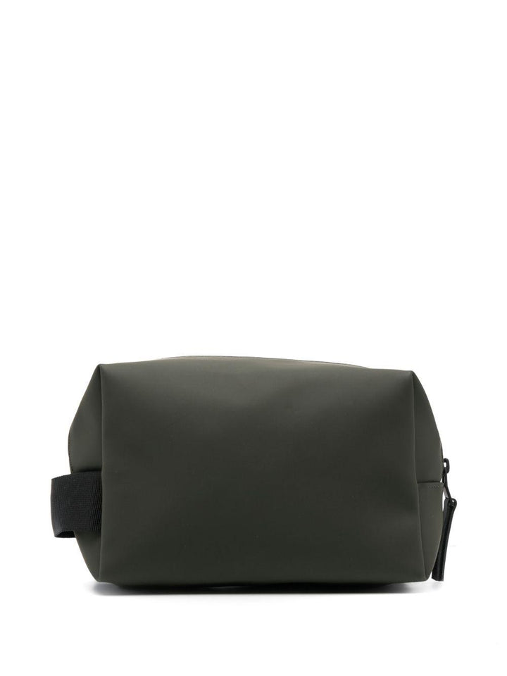 Pouch verde scuro con zip 