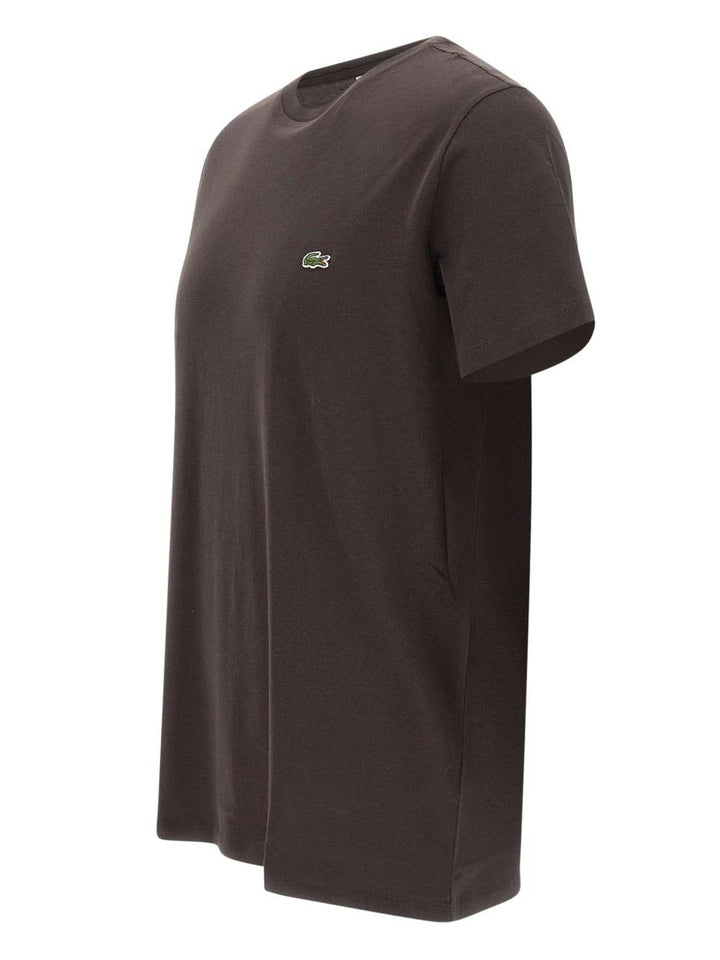 T-shirt marrone scuro con logo 