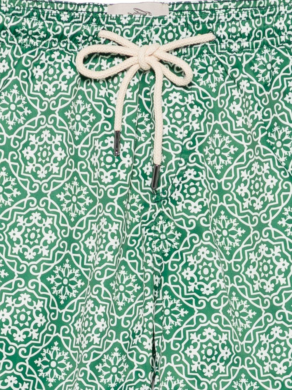 Costume da bagno verde con stampa 