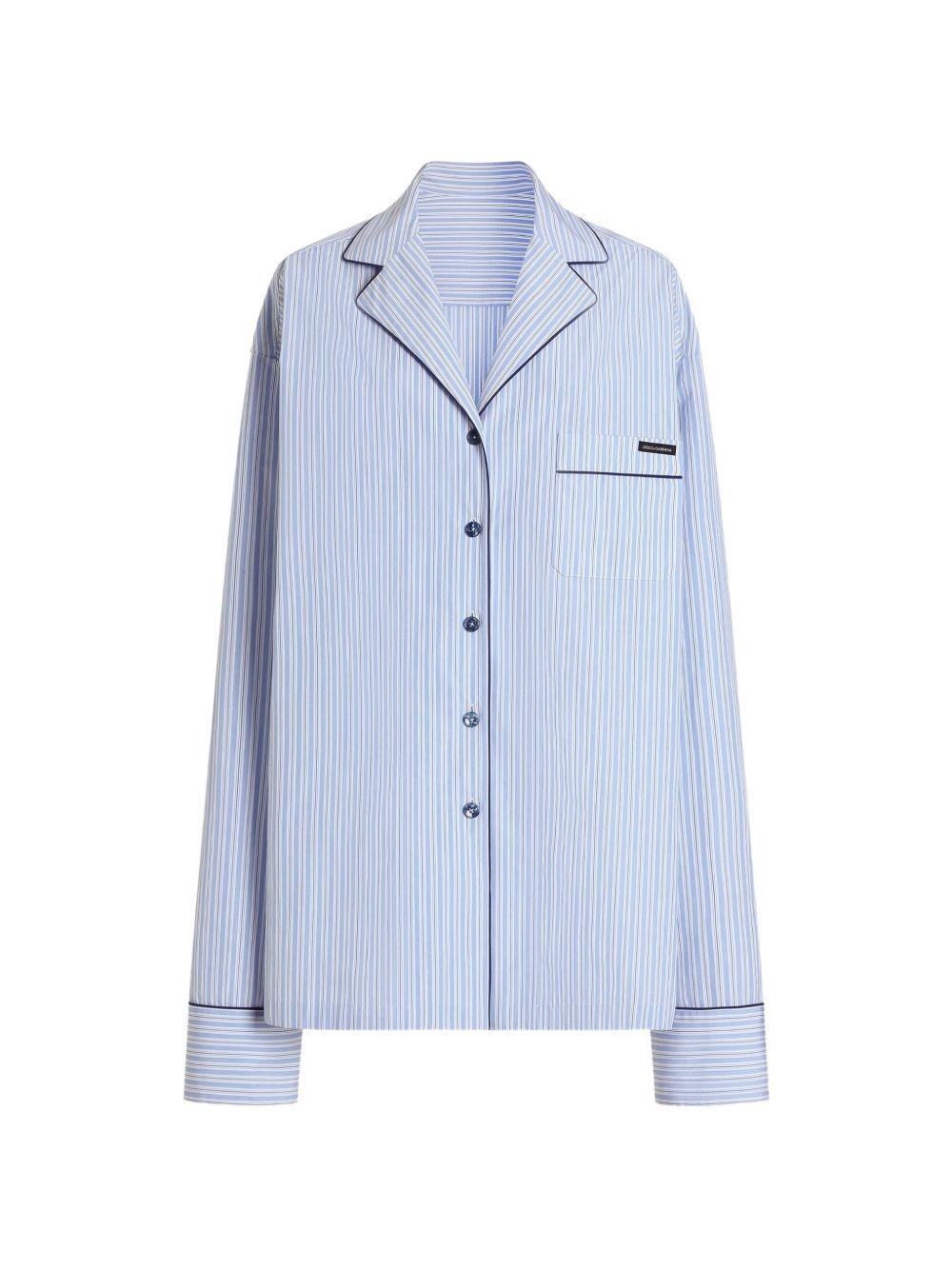 Camicia a righe con tasca 