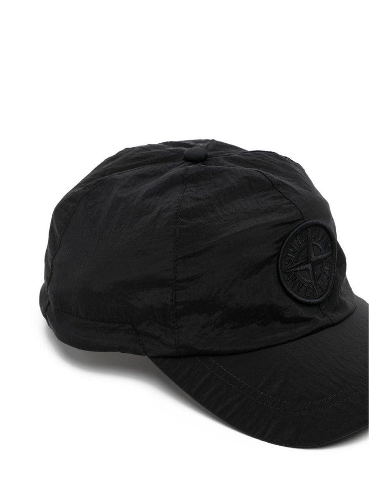 Cappello da baseball nero con logo 