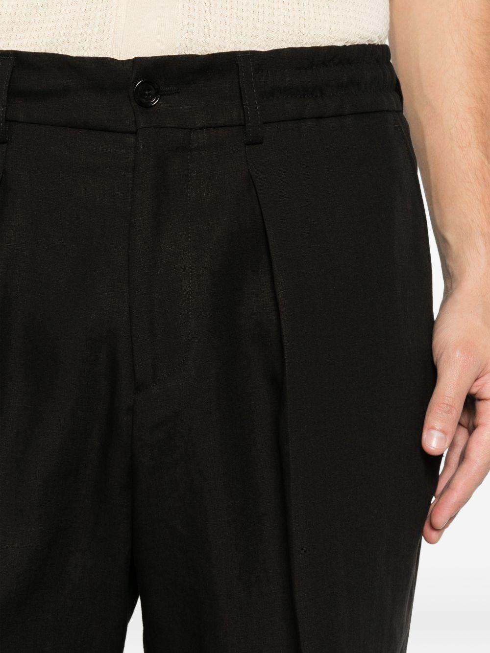 Shorts con pinces nero 