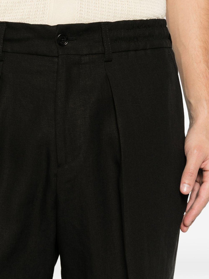 Shorts con pinces nero 