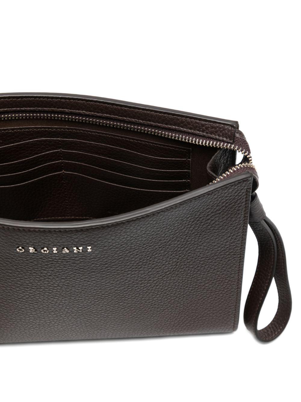 Clutch ebano in pelle 