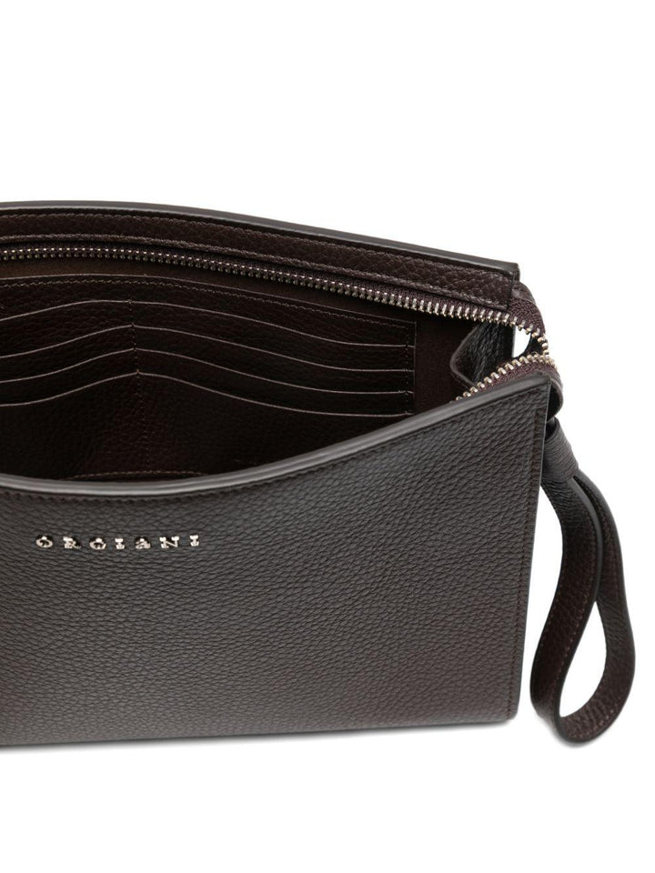 Clutch ebano in pelle 
