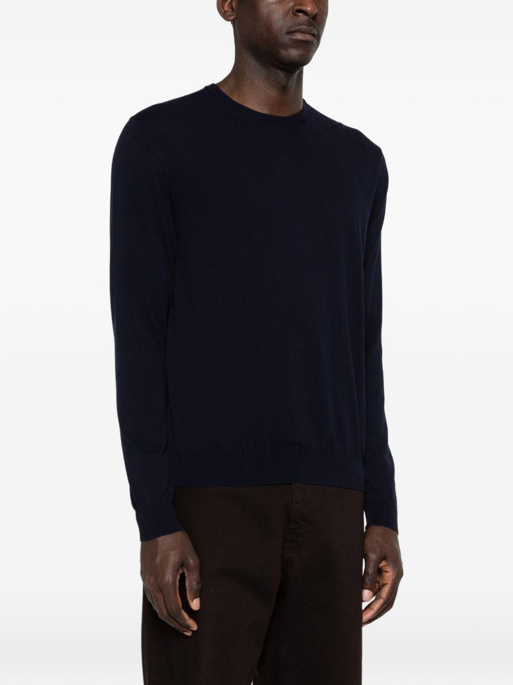 Maglione blu girocollo 