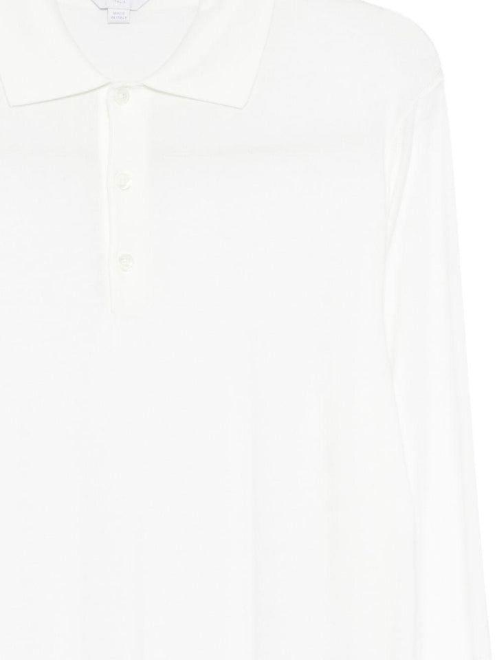 Polo canvas a maniche lunghe 