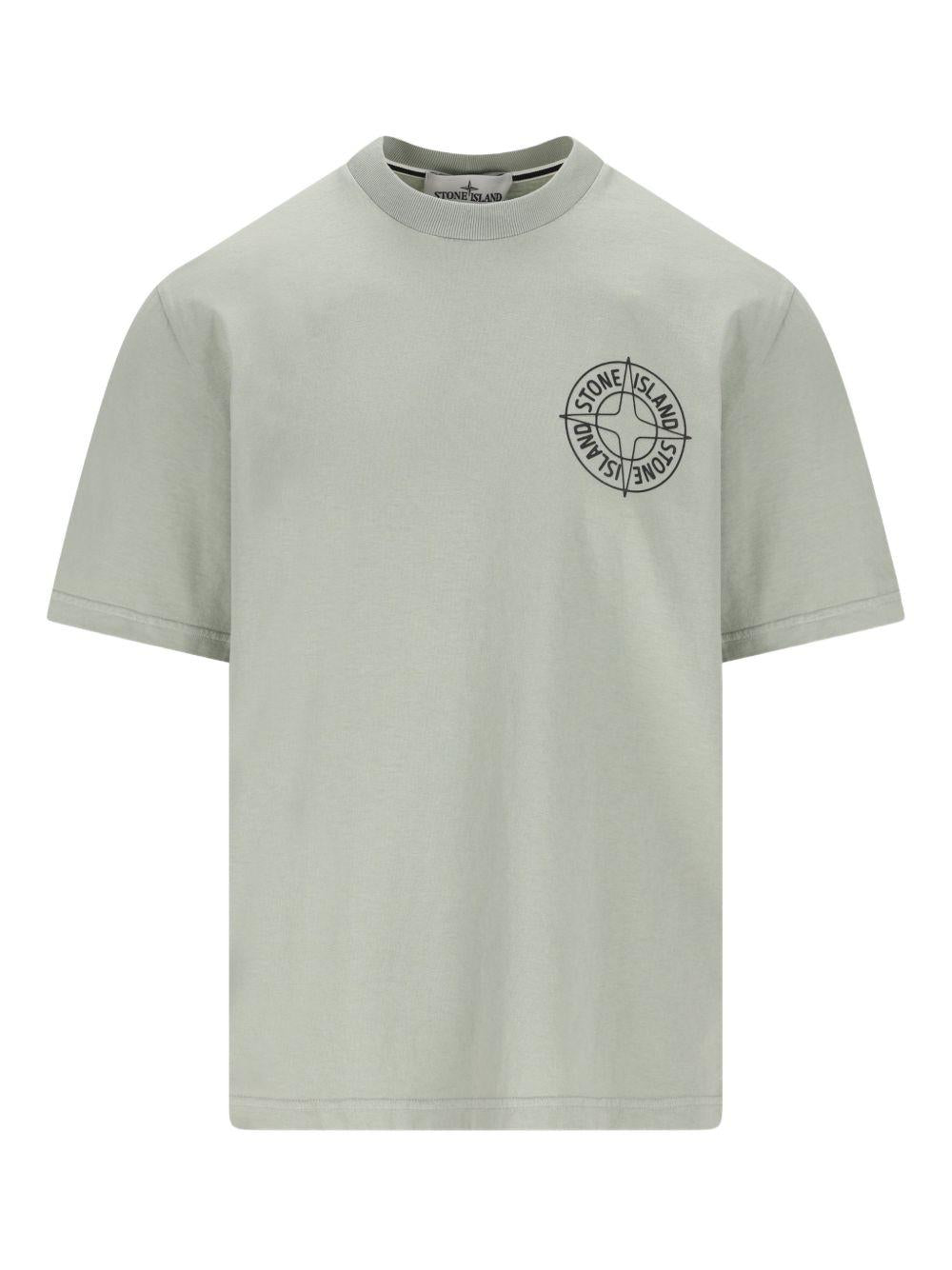 T-shirt sage con logo 