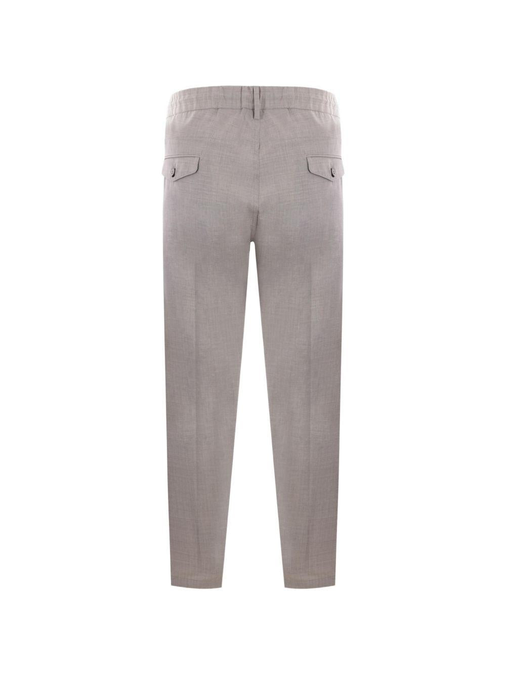 Pantaloni grigio erica affusolati con coulisse 