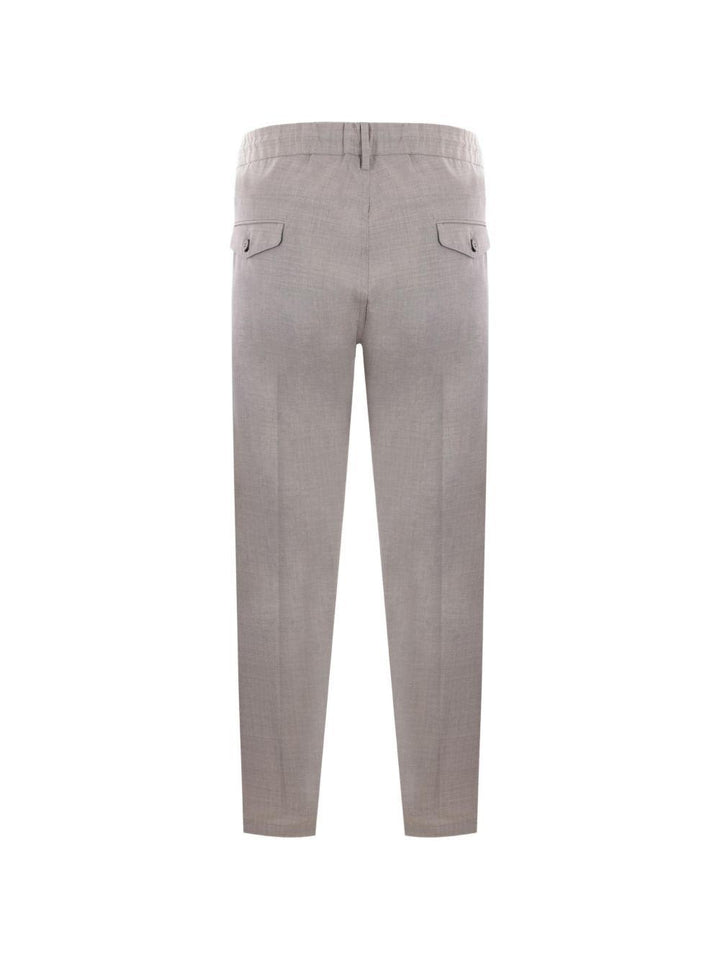 Pantaloni grigio erica affusolati con coulisse 