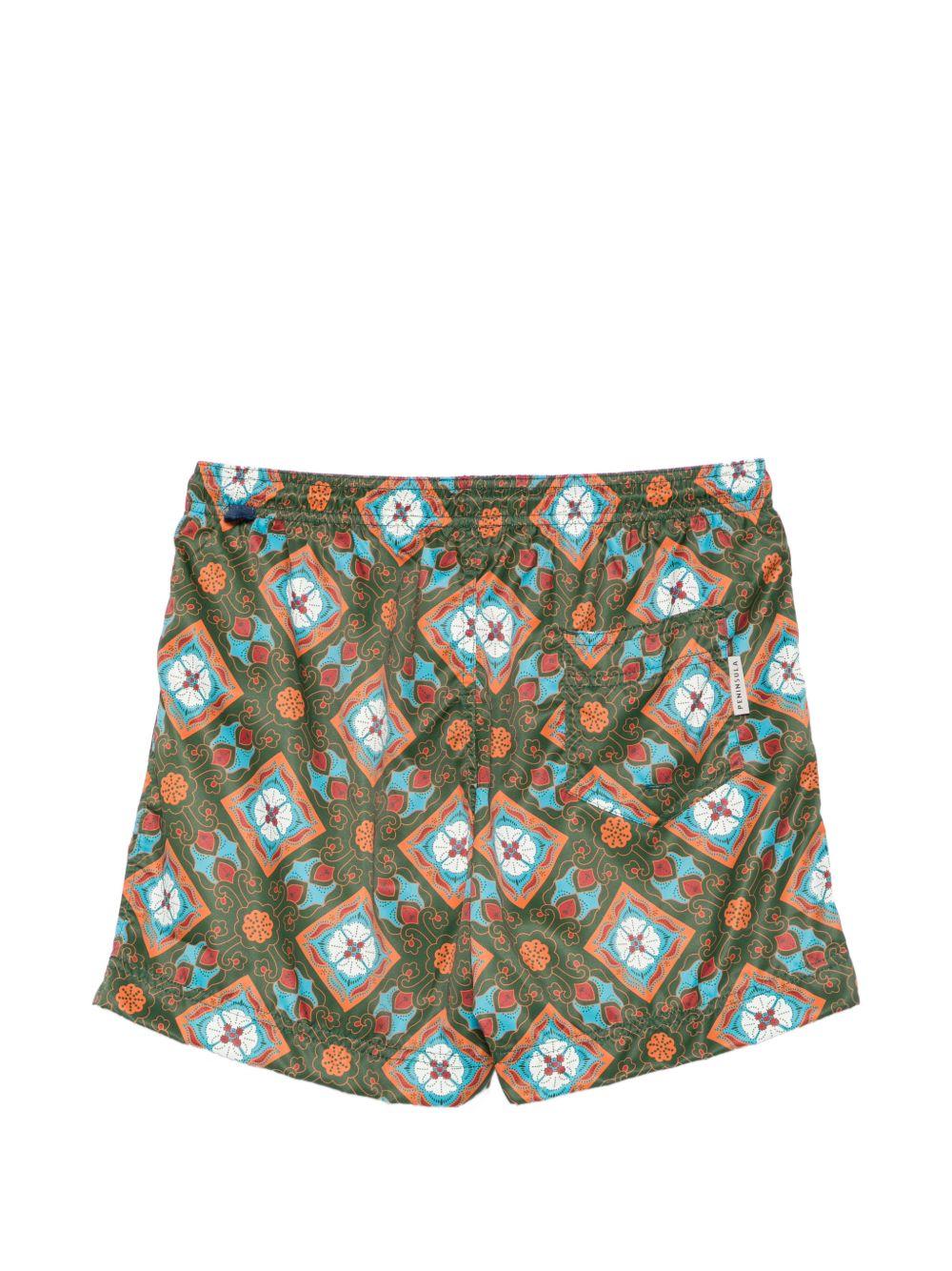 Costume da bagno verde con stampa 