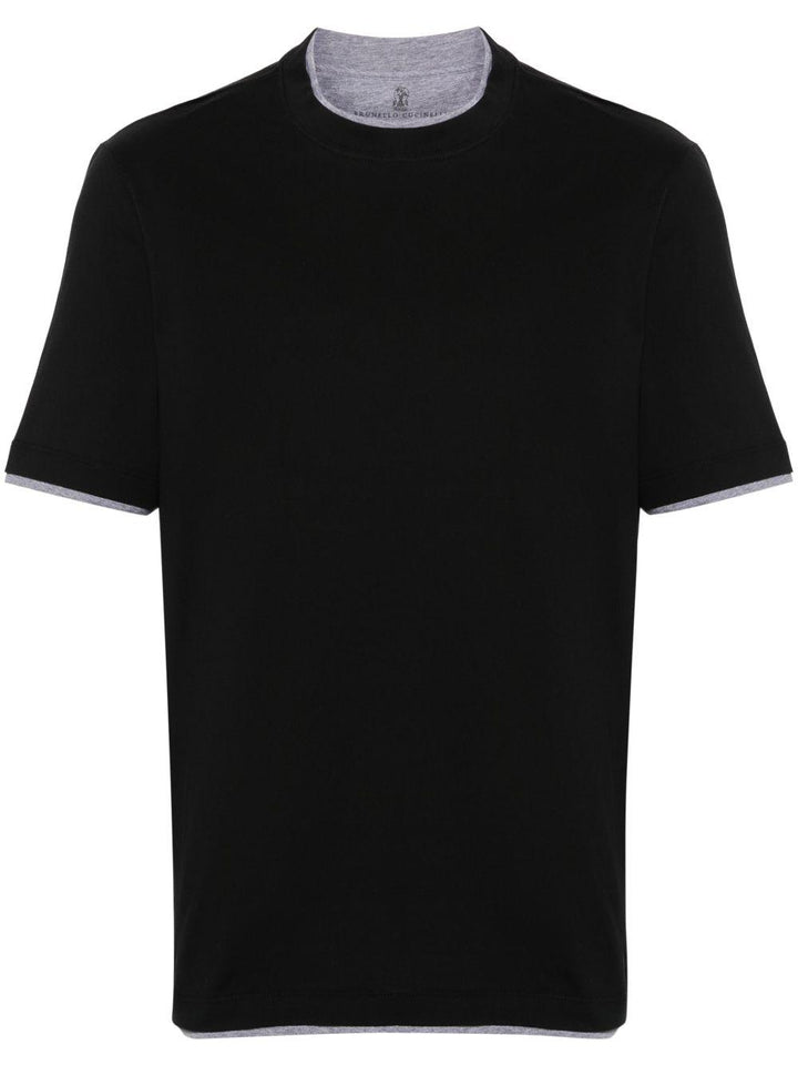 T-shirt doppio strato nero 