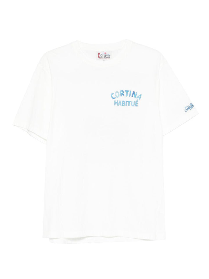 T-shirt bianca con grafica 