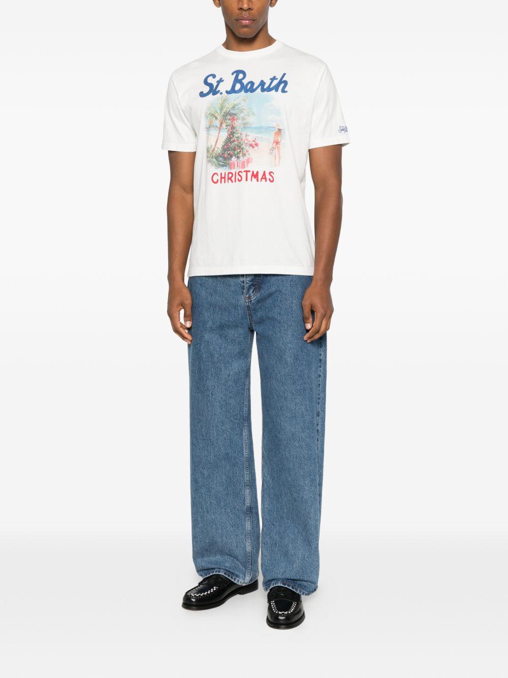 T-shirt bianca con stampa 