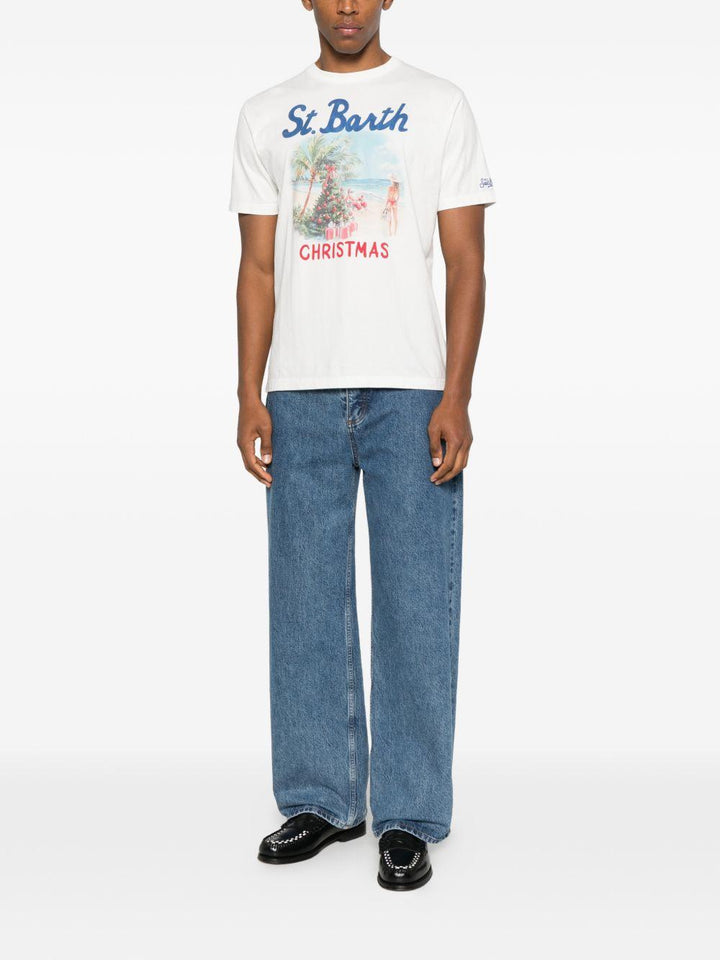 T-shirt bianca con stampa 