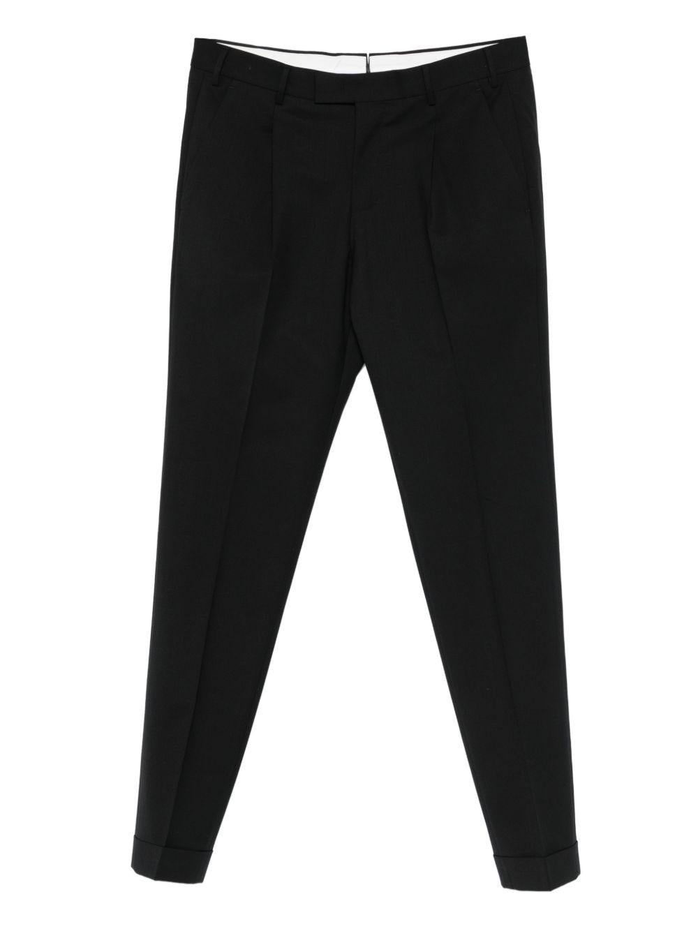 Pantaloni neri con risvolto 