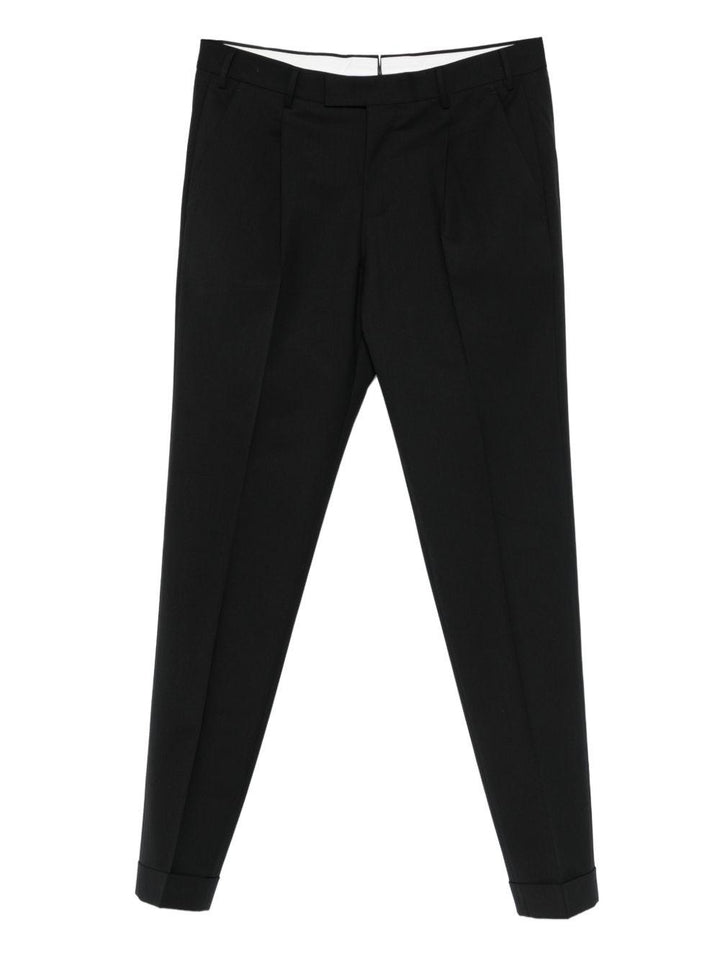 Pantaloni neri con risvolto 