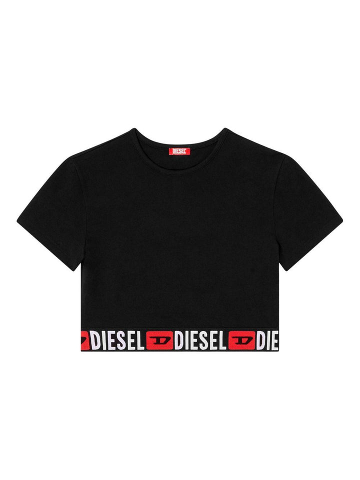 T-shirt con banda logata 