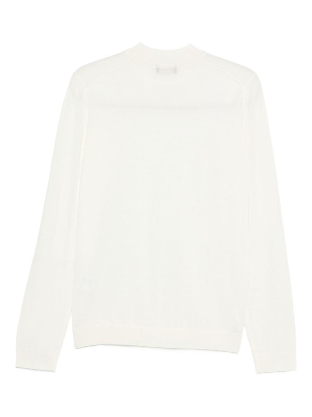 Maglione bianco a collo alto 