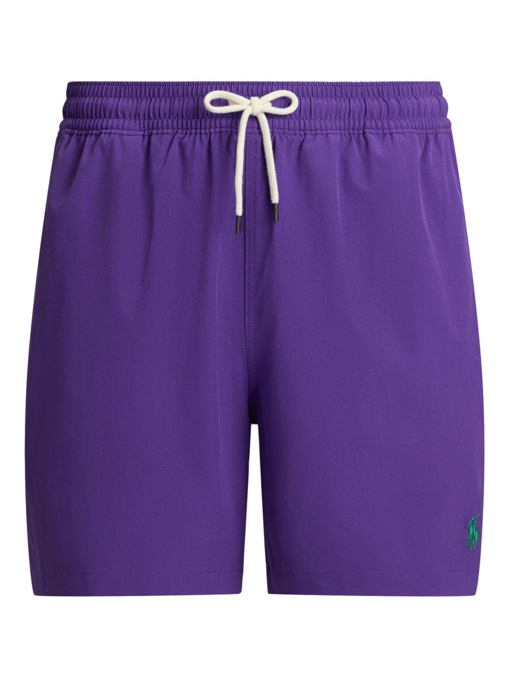 Costume da bagno con motivo Polo Pony viola 