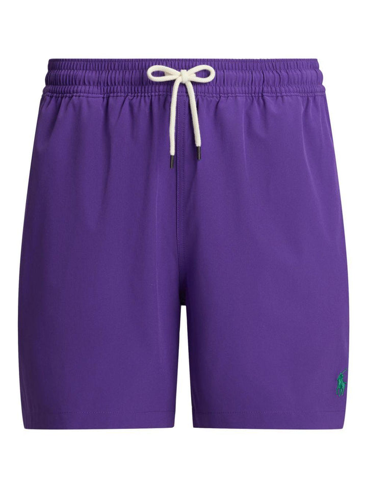 Costume da bagno con motivo Polo Pony viola 