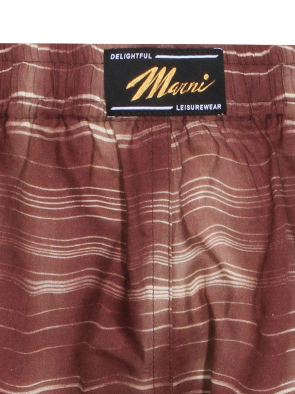 Shorts a righe tobacco 