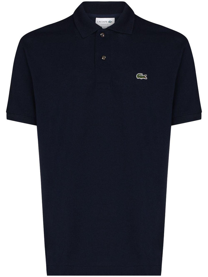Polo blu navy con applicazione coccodrillo 