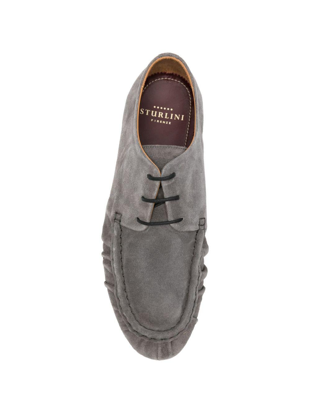 Mocassini in suede asfalto 
