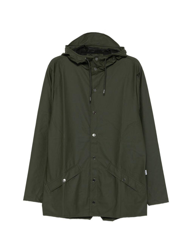 Giacca verde con cappuccio 