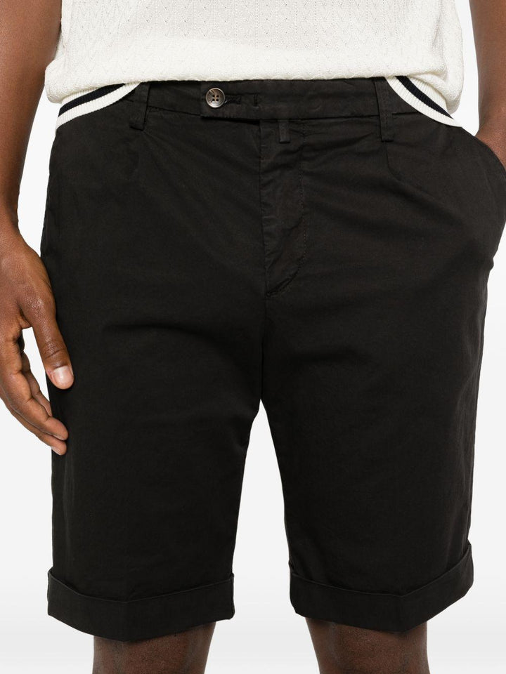 Shorts neri con risvolto 