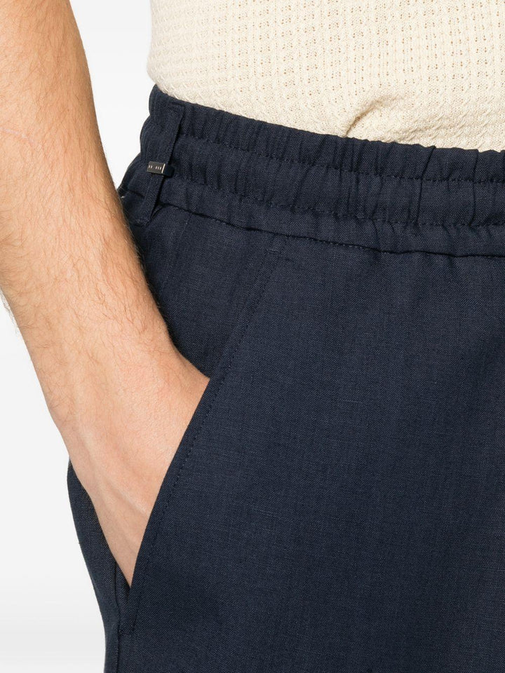 Shorts con pinces blu 