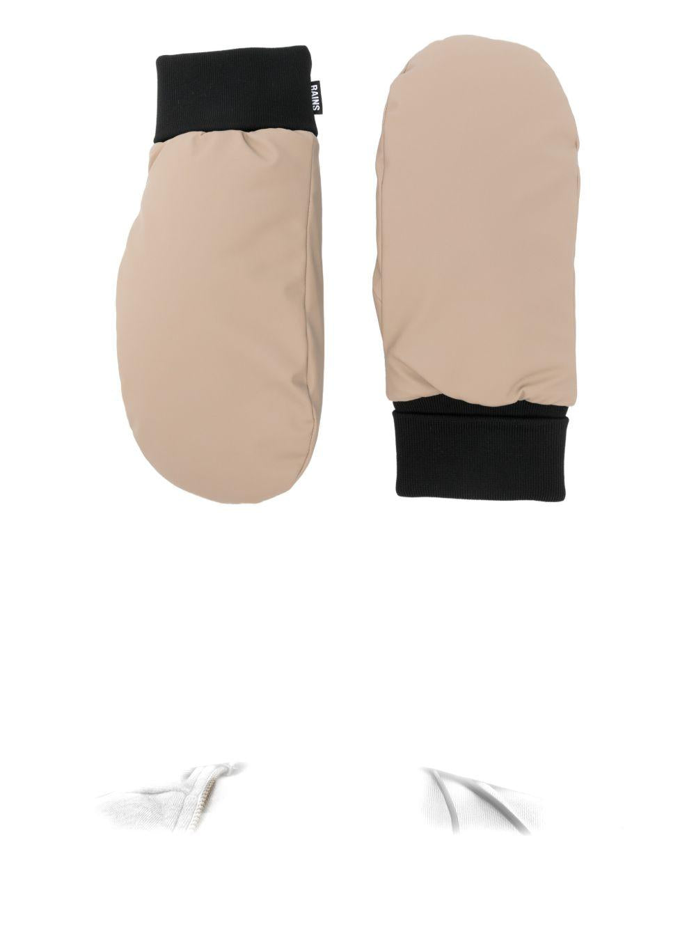 Beige mittens