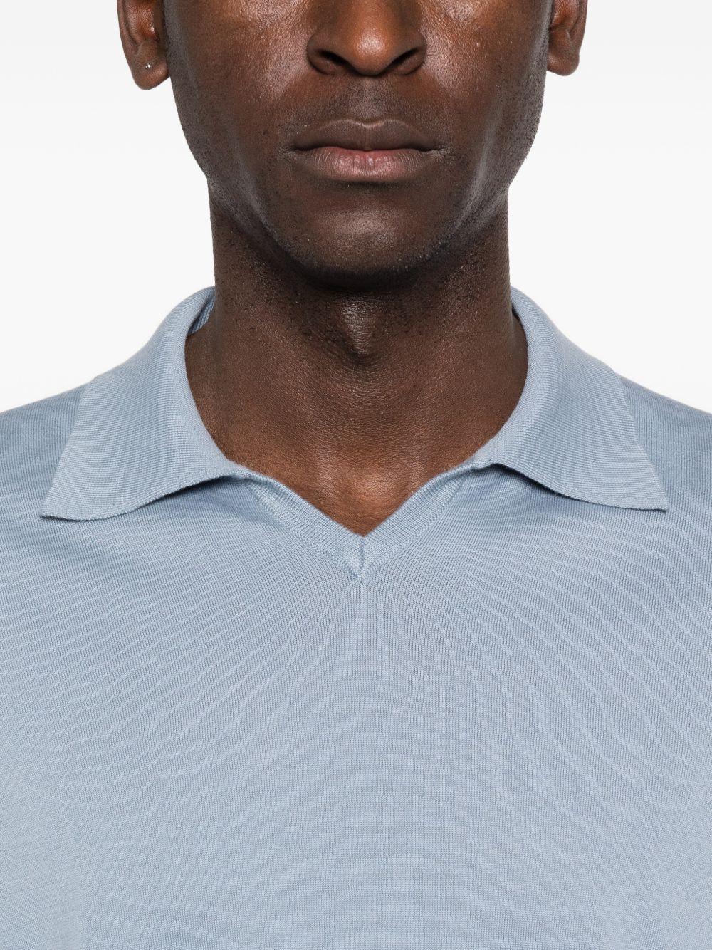 Polo a maniche corte azzurro polvere 