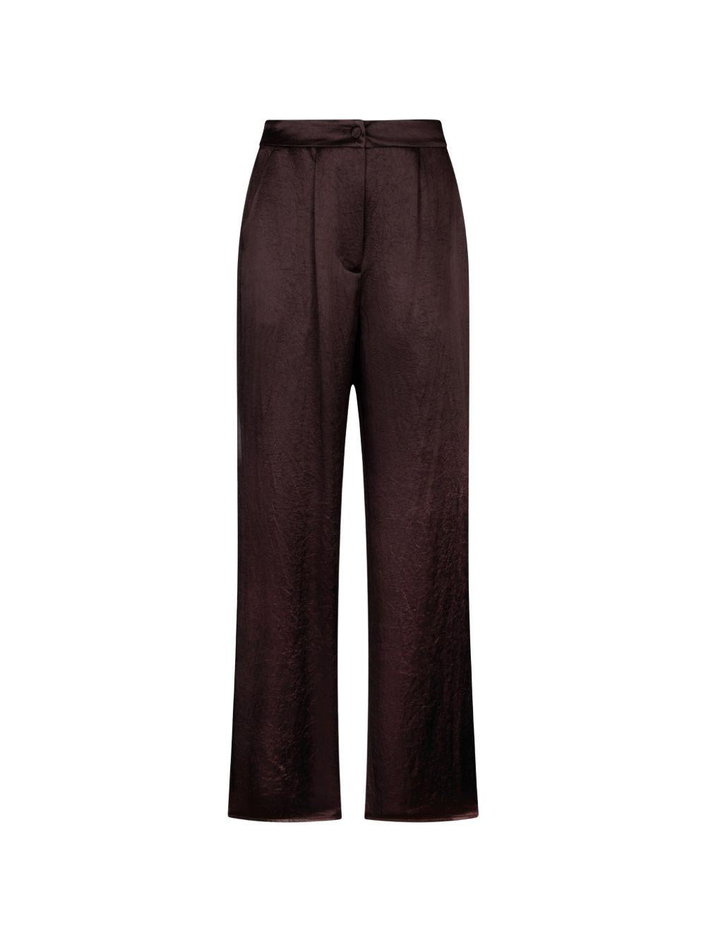Pantaloni svasati con placca logo 