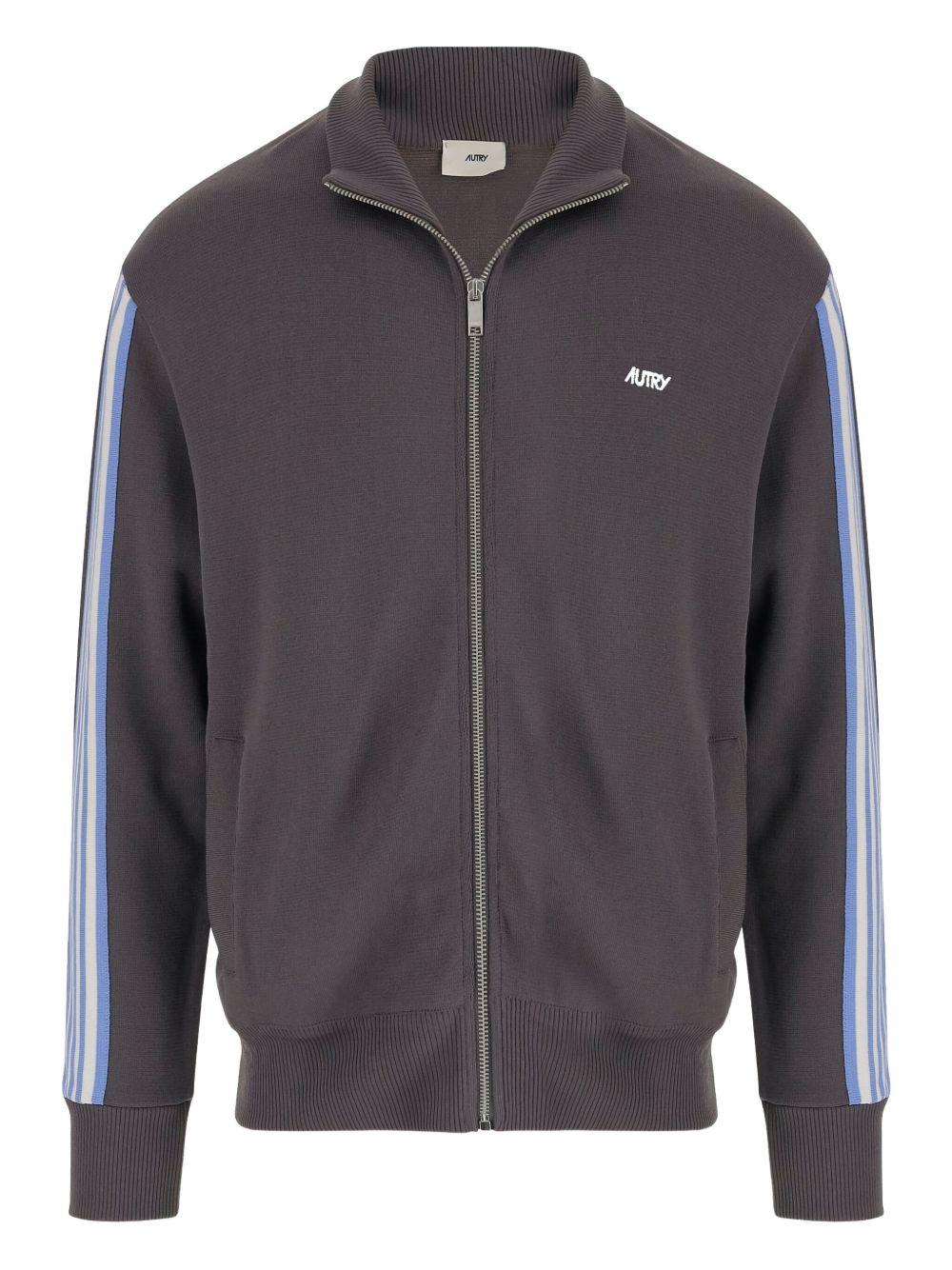 Felpa grigia con zip 