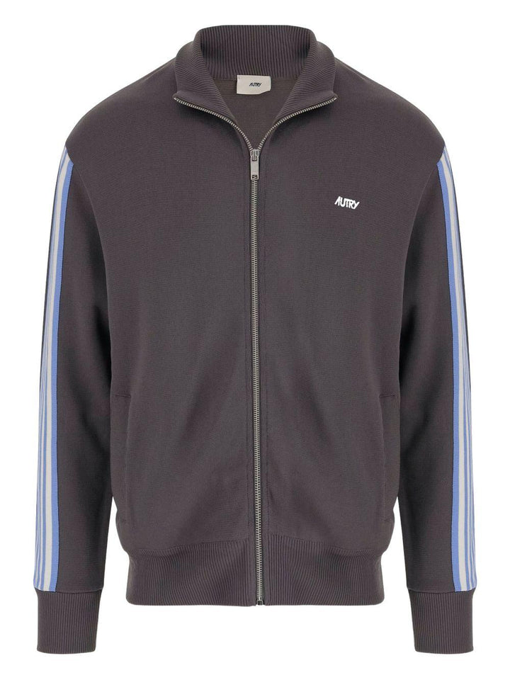 Felpa grigia con zip 