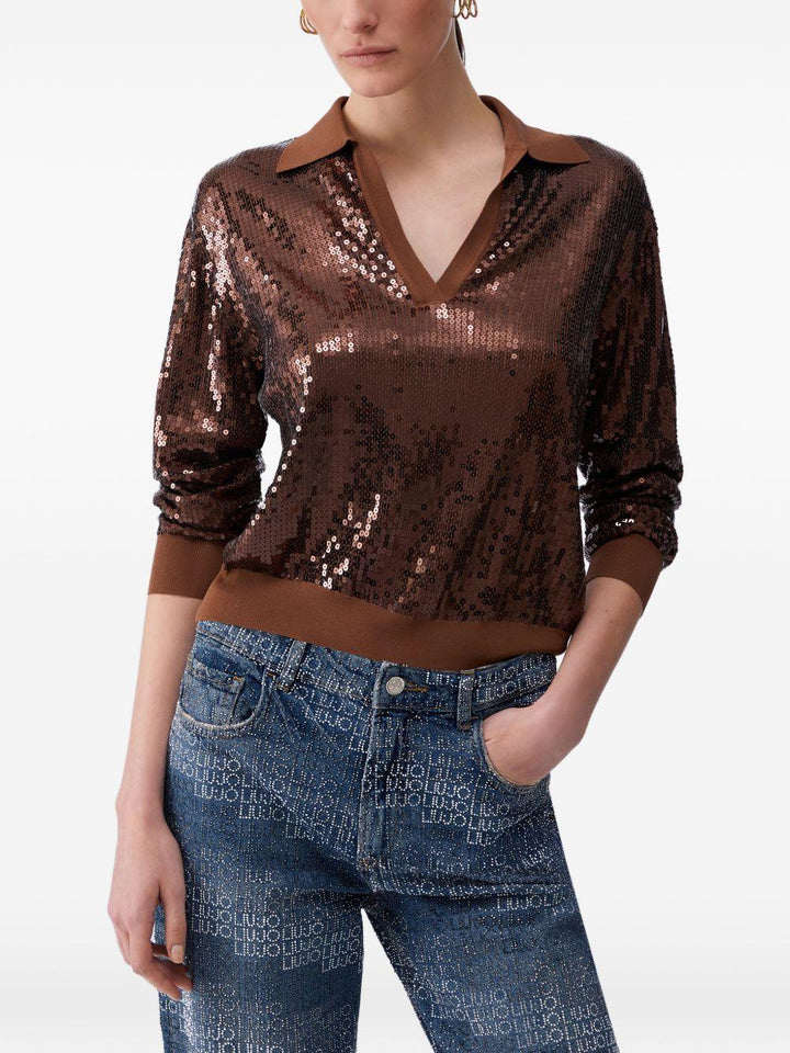 Polo con paillettes 