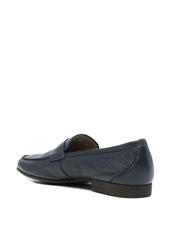 Mocassino blu navy in pelle 
