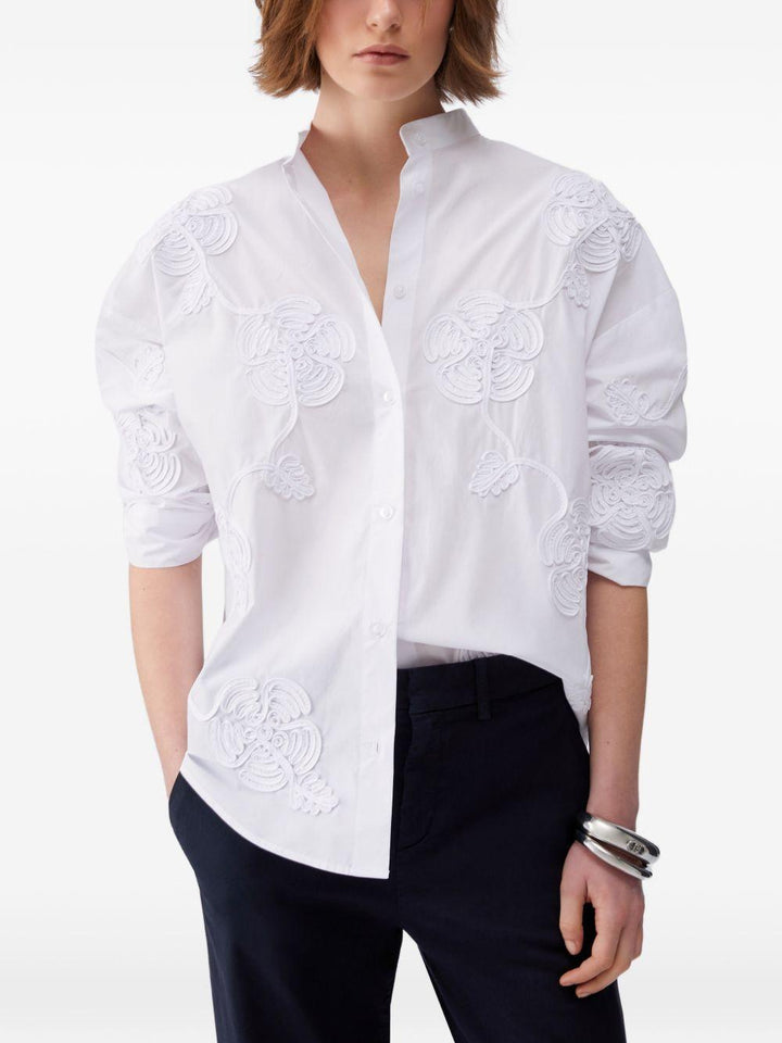 Camicia con colletto alla coreana 
