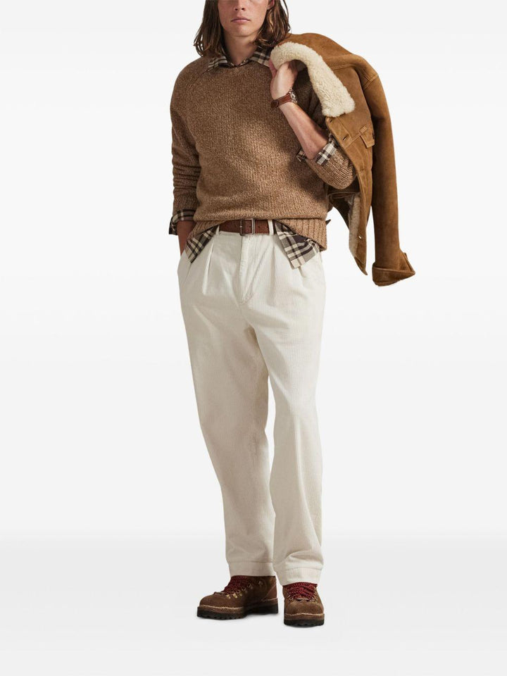 Maglione a maniche lunghe cammello 