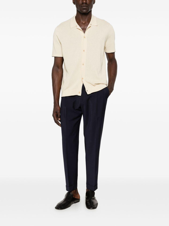 Pantaloni blu scuro con risvolto 
