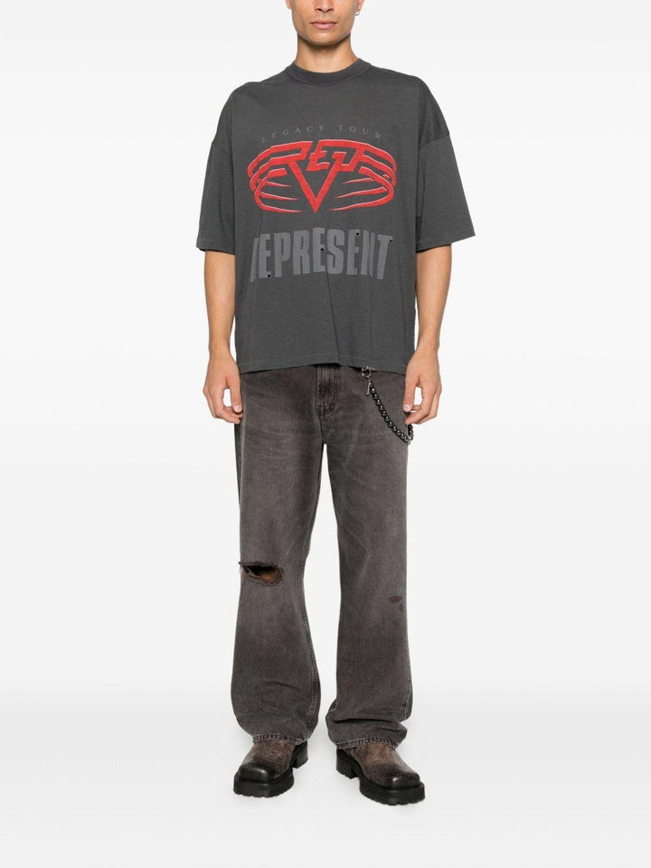 T-shirt con logo grigia 