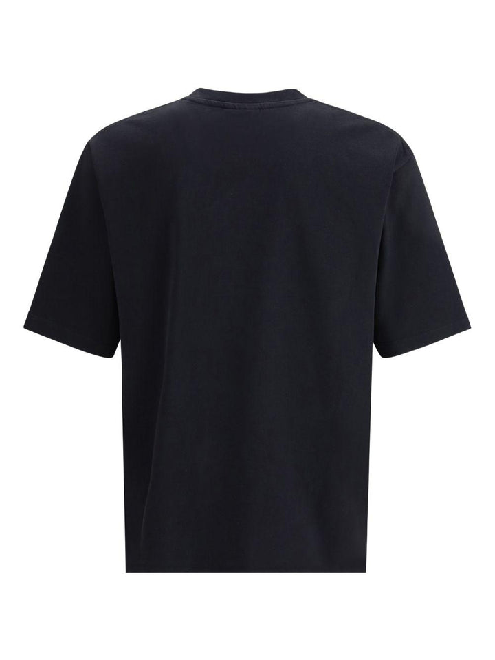 T-shirt nera con stampa 