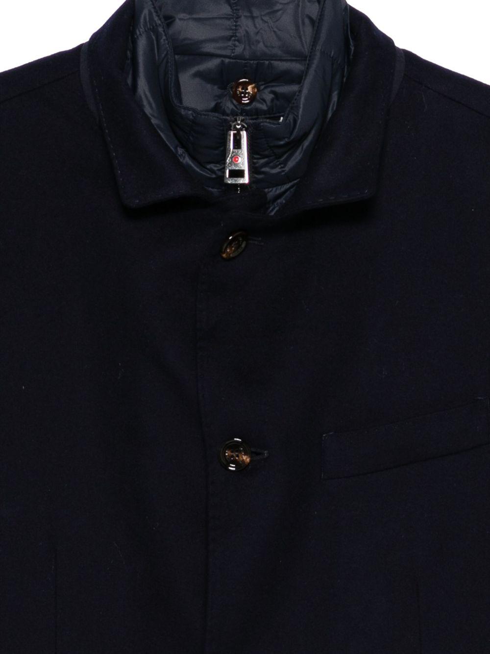 Navy Blue Jacket with Removable Collar