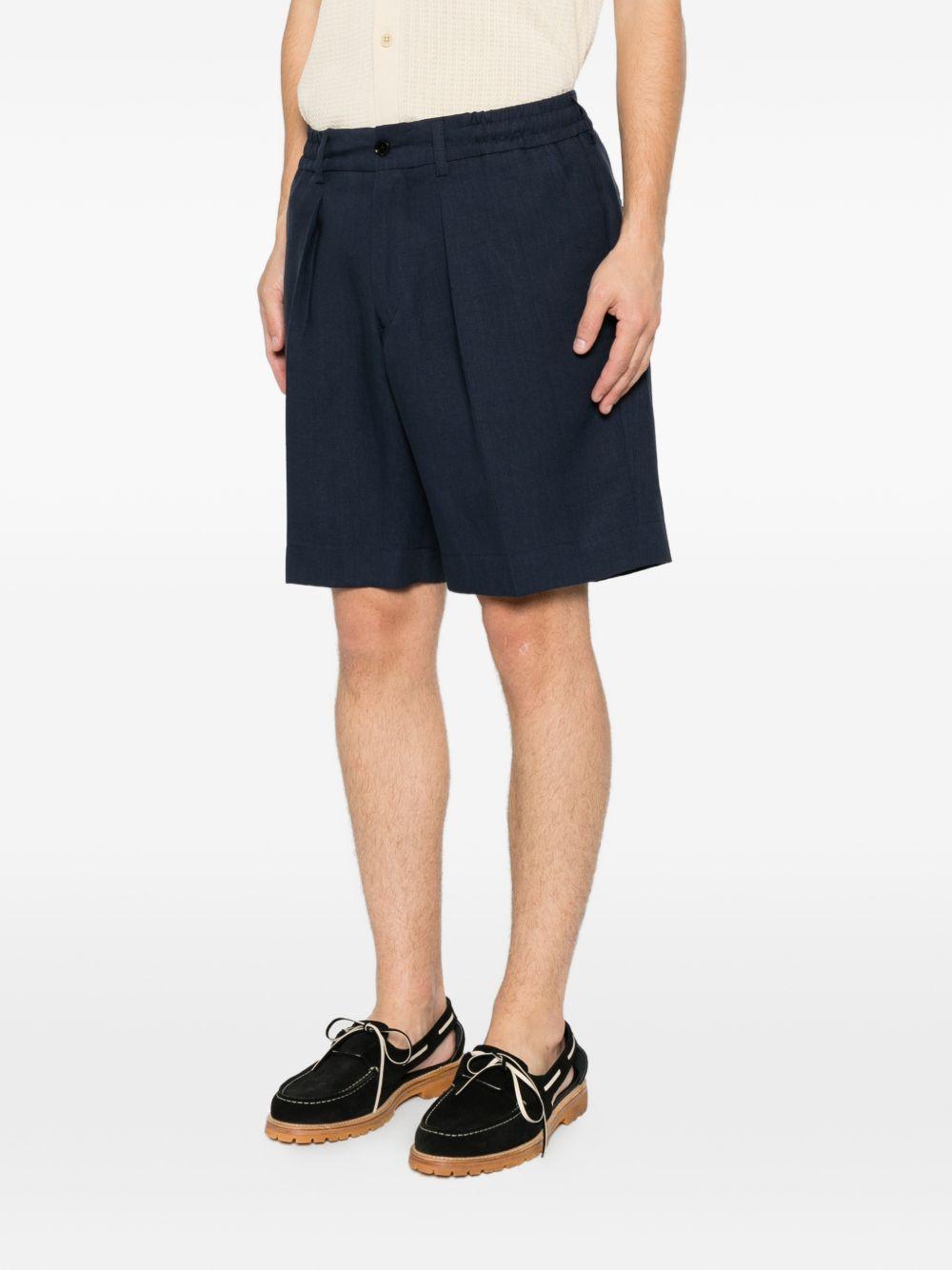 Shorts con pinces blu 