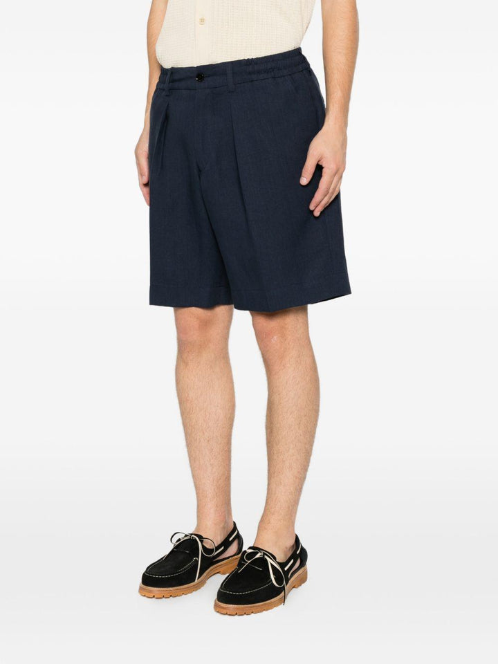 Shorts con pinces blu 