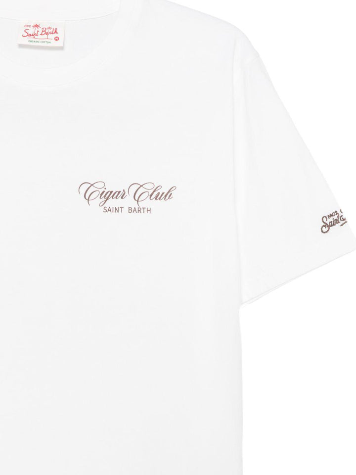 T-shirt bianca con stampa 