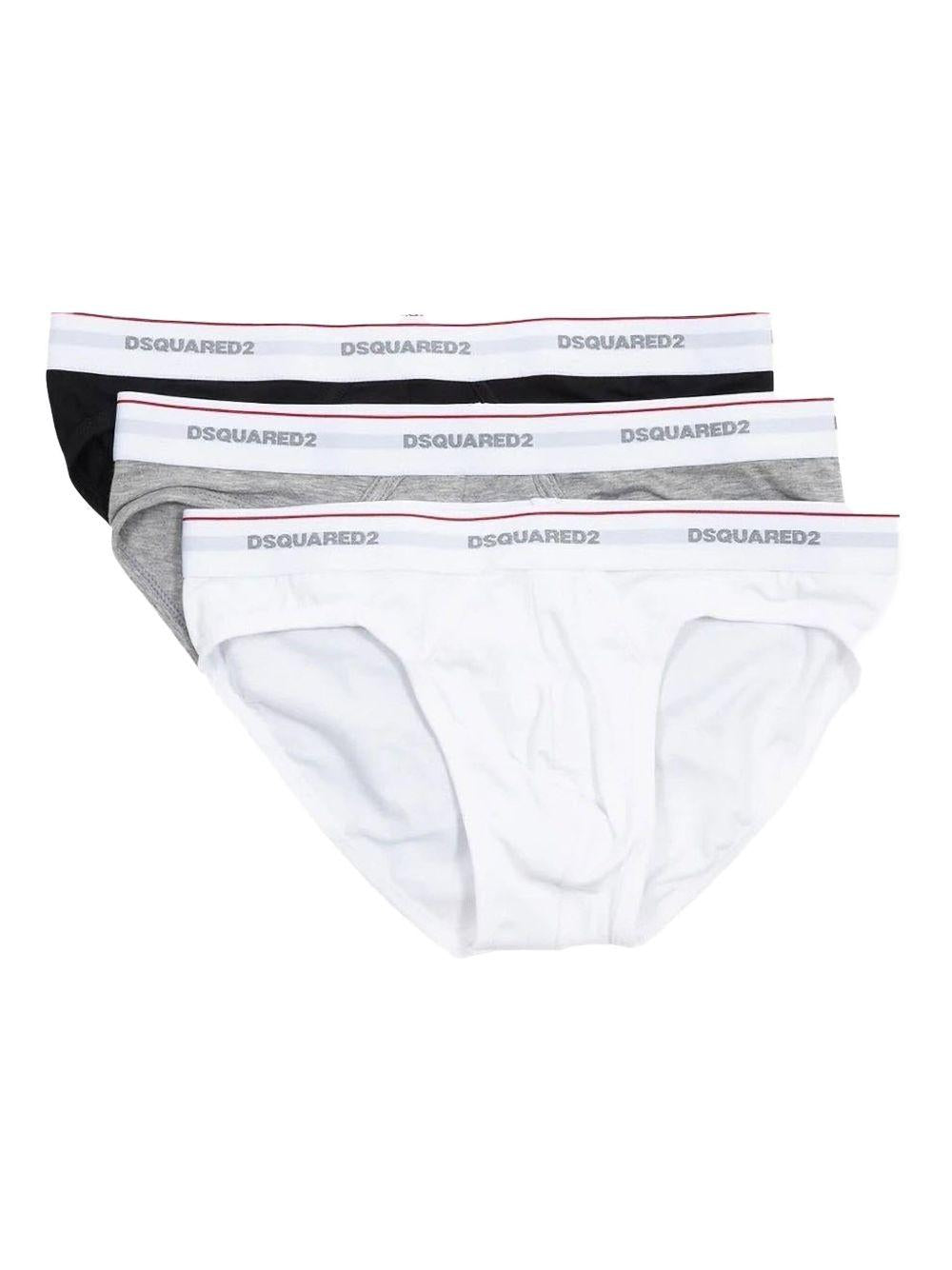 Set di 3 slip multicolor con logo 