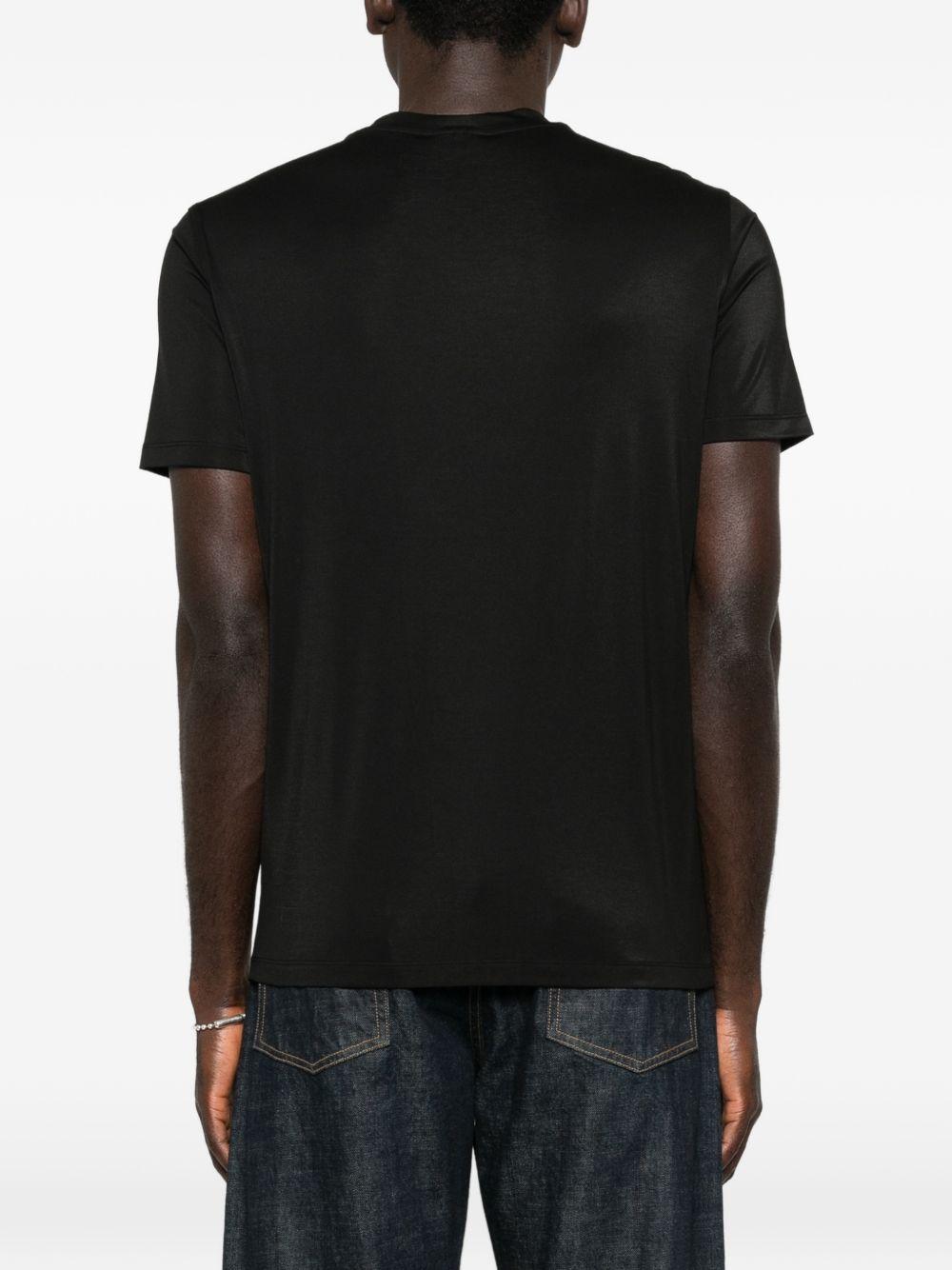 T-shirt nera con dettaglio logo 